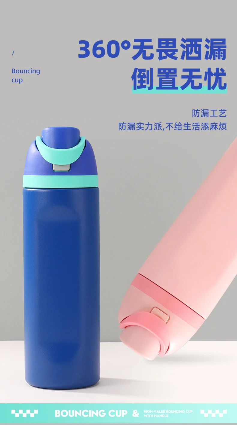 Amazon Fruit Cup 304 Stainless Steel Insulated Cup High-Looking Creative Straw Cup Outdoor Portable Water Cup