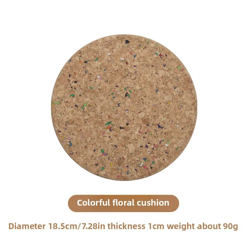 Round Cork Insulation Mat Pot Mat Placemat Plate Wooden Mat Bowl Mat Household Anti-Scalding Mat Table Mat Dining Table Mat