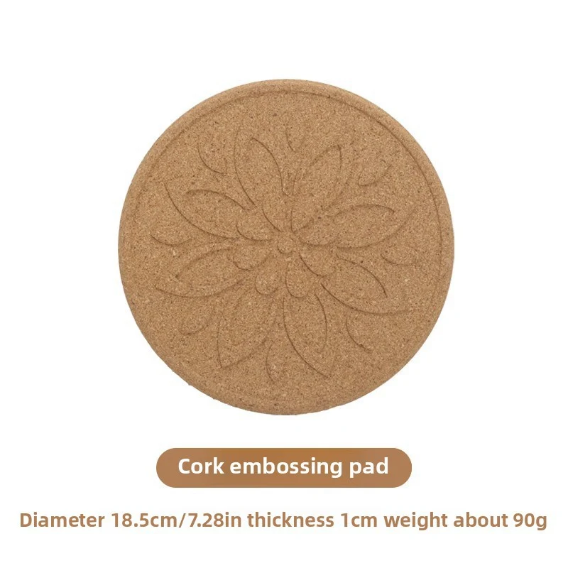 Round Cork Insulation Mat Pot Mat Placemat Plate Wooden Mat Bowl Mat Household Anti-Scalding Mat Table Mat Dining Table Mat