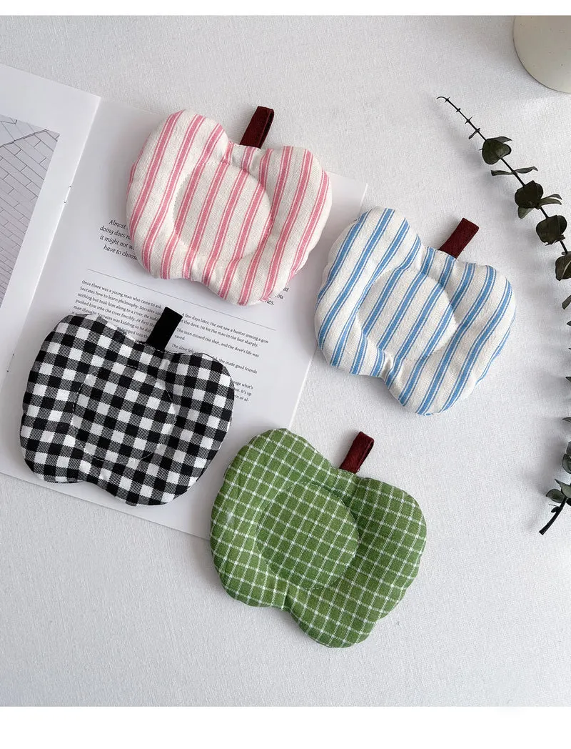 Meizuo Elements Korean-Style Ins-Style Apple Quilted Coasters Fabric Tea Coasters Cute Anti-Scalding Mats Factory Direct Sale