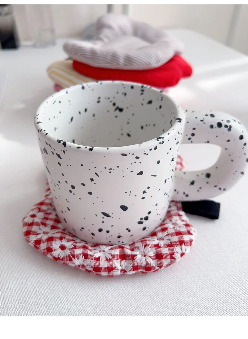 Meizuo Elements Korean-Style Ins-Style Apple Quilted Coasters Fabric Tea Coasters Cute Anti-Scalding Mats Factory Direct Sale