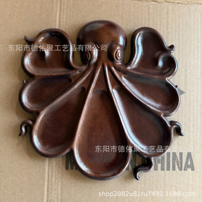 Tray wooden octopus shape creative snacks melon seeds fruit plate platter cross-border new Octopus Charcute