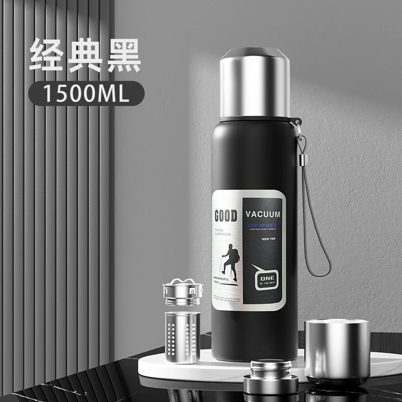 316 stainless steel liner large capacity vacuum all-steel thermos cup outdoor travel mountaineering fitness portable thermos pot