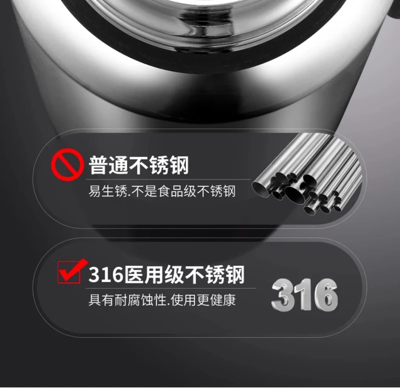 316 stainless steel liner large capacity vacuum all-steel thermos cup outdoor travel mountaineering fitness portable thermos pot