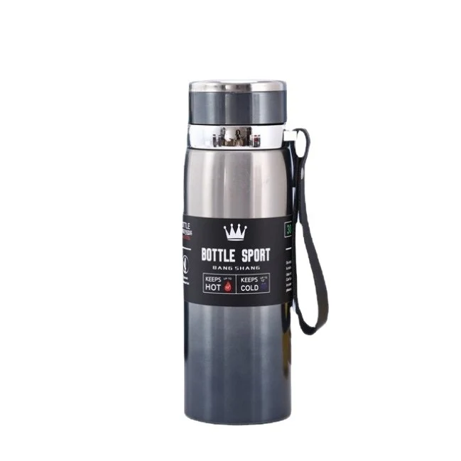 Large-Capacity Sling Pot 316 Stainless Steel Thermos Cup Outdoor Sports Rope Portable Travel Pot Car Water Cup