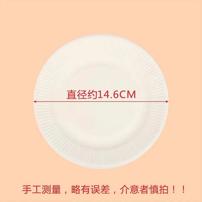 20 Pack Birthday Cake Plate Picnic Party Tableware Paper Plate Kindergarten Art Painting White Paper Plate