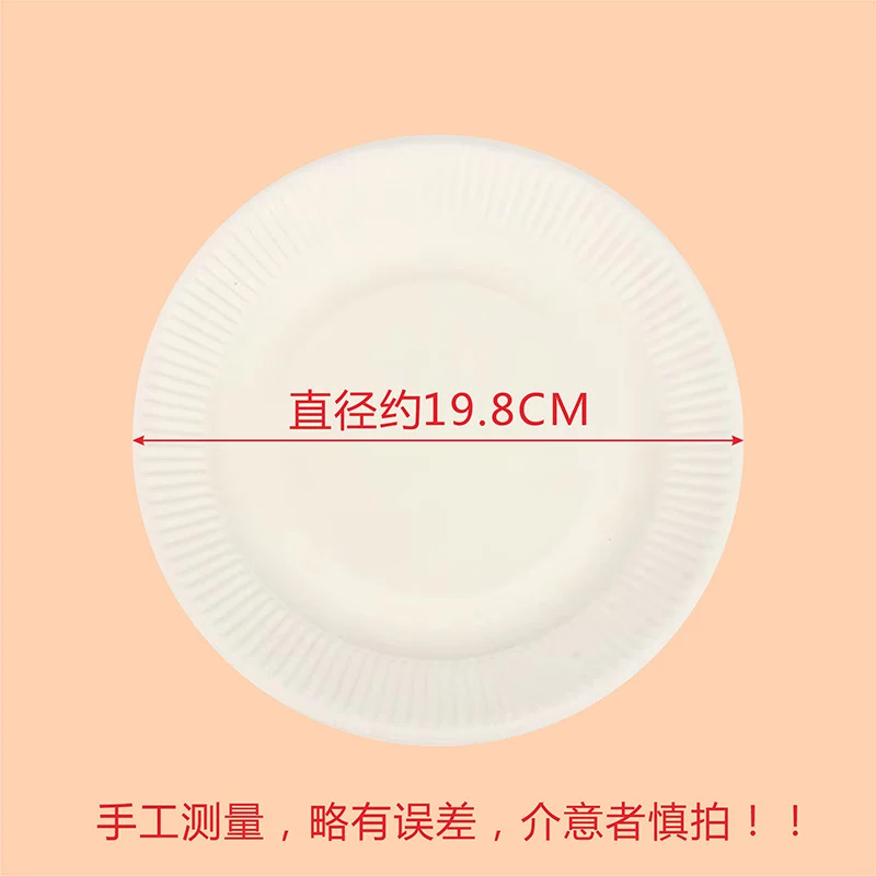 20 Pack Birthday Cake Plate Picnic Party Tableware Paper Plate Kindergarten Art Painting White Paper Plate