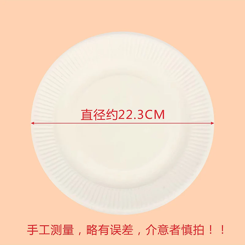 20 Pack Birthday Cake Plate Picnic Party Tableware Paper Plate Kindergarten Art Painting White Paper Plate