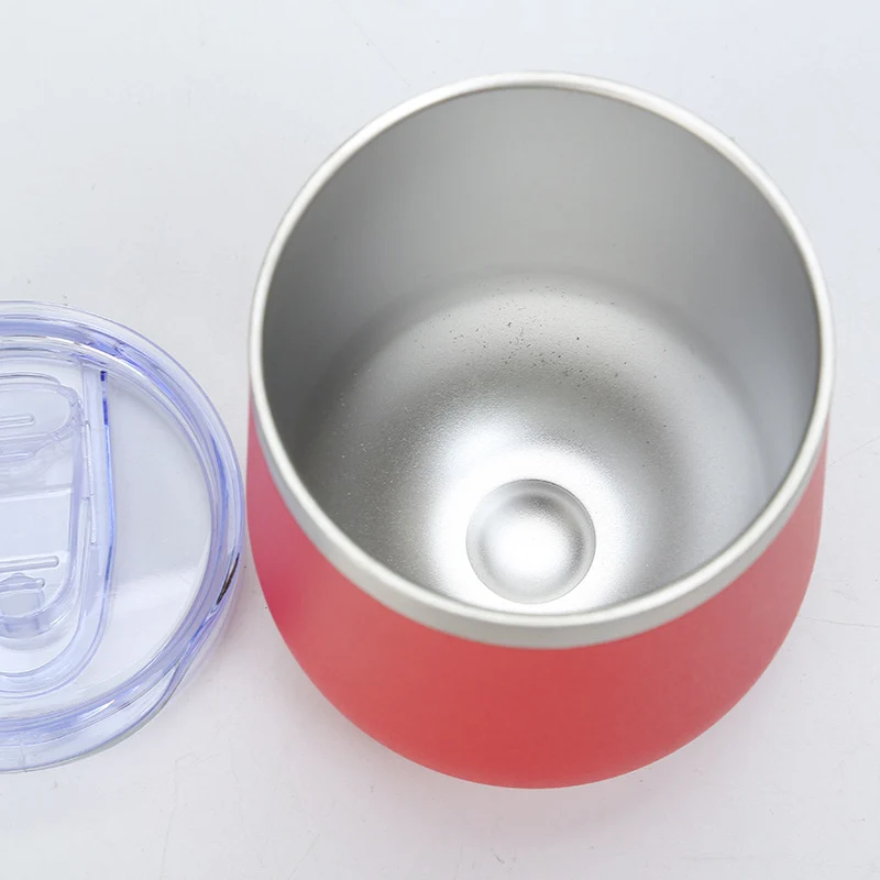 304 Stainless Steel Eggshell Cup Portable Cross-Border U-Shaped Wine Thermos Cup 12oz Cup American Style Wholesale Aviation Cup