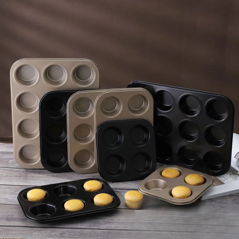 Baking Mold Mufen Small Cake Grinder Baking Six Donuts Non-Stick Household 6/12 Mold Baking Tray Tool