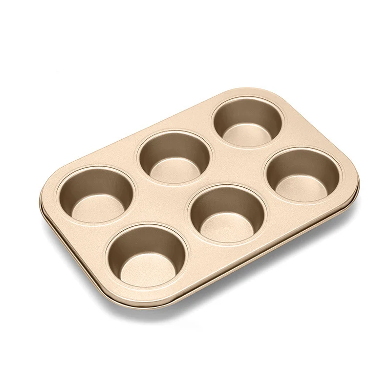 Baking Mold Mufen Small Cake Grinder Baking Six Donuts Non-Stick Household 6/12 Mold Baking Tray Tool