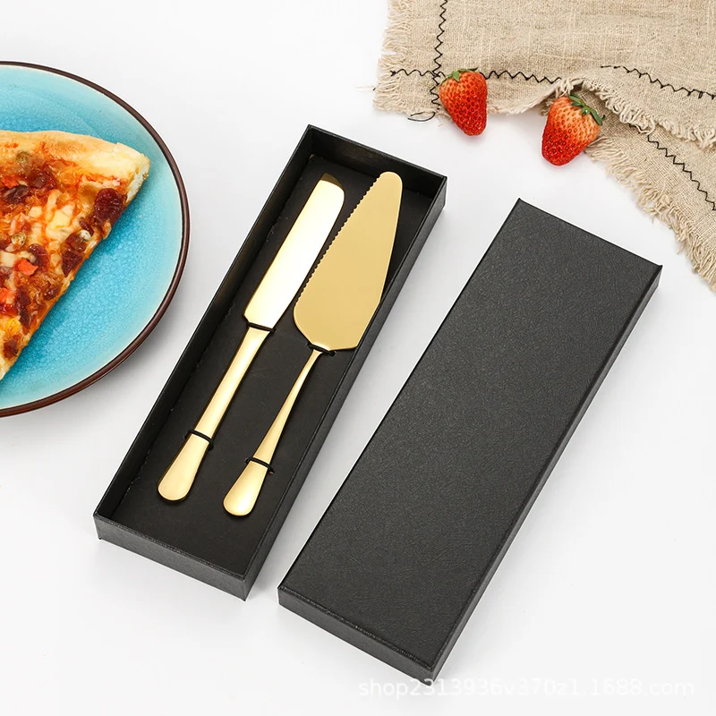 Cross-border Stainless Steel Cake Knife Shovel suit Kitchen Pizza Cutter Creative Baking Household Cream Shovel Knife Gift Box