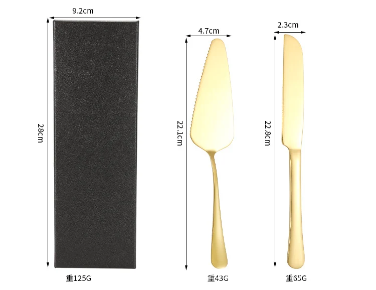 Cross-border Stainless Steel Cake Knife Shovel suit Kitchen Pizza Cutter Creative Baking Household Cream Shovel Knife Gift Box
