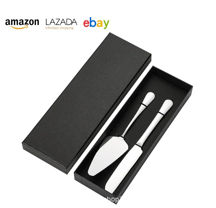 Cross-border Stainless Steel Cake Knife Shovel suit Kitchen Pizza Cutter Creative Baking Household Cream Shovel Knife Gift Box