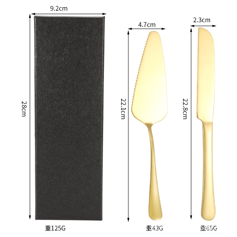 Cross-border Stainless Steel Cake Knife Shovel suit Kitchen Pizza Cutter Creative Baking Household Cream Shovel Knife Gift Box