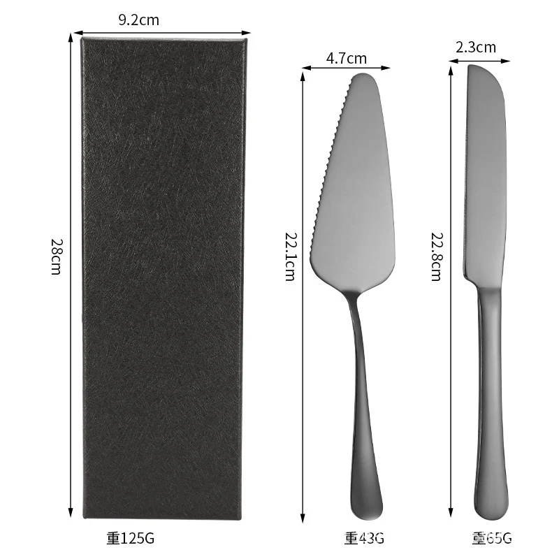 Cross-border Stainless Steel Cake Knife Shovel suit Kitchen Pizza Cutter Creative Baking Household Cream Shovel Knife Gift Box