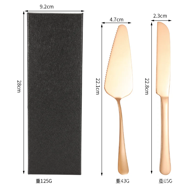 Cross-border Stainless Steel Cake Knife Shovel suit Kitchen Pizza Cutter Creative Baking Household Cream Shovel Knife Gift Box