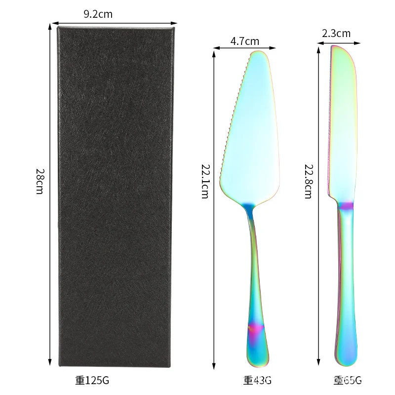 Cross-border Stainless Steel Cake Knife Shovel suit Kitchen Pizza Cutter Creative Baking Household Cream Shovel Knife Gift Box
