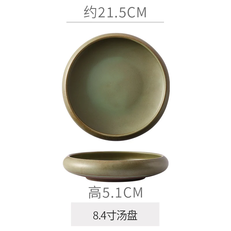 Retro Japanese Style Ceramic Bowl Creative Personality Household Rice Bowl Restaurant Special Snack Bowl Dessert Salad Bowl