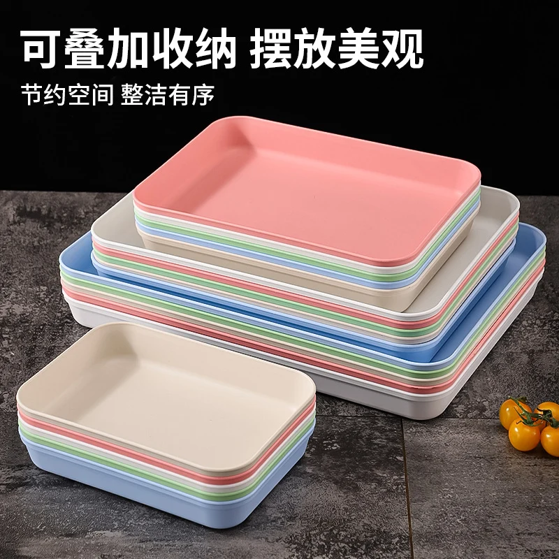 Commercial Deepening Tray Rectangular Kindergarten Plastic Storage Tray for Hot Pot Food Preparation Tray with Marinated Flavor Marinated Dishes Display Tray