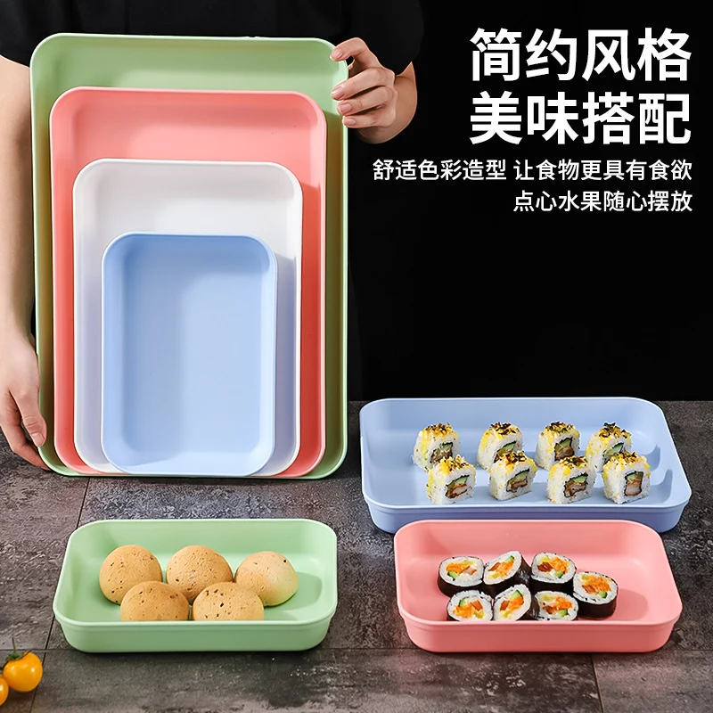 Commercial Deepening Tray Rectangular Kindergarten Plastic Storage Tray for Hot Pot Food Preparation Tray with Marinated Flavor Marinated Dishes Display Tray