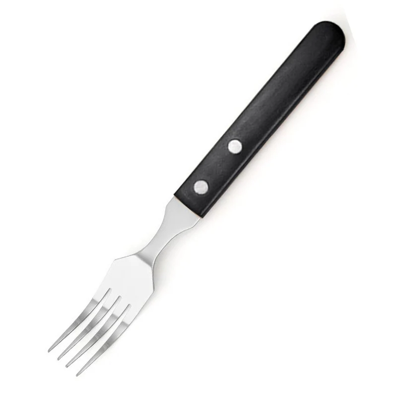 Cross-border Wooden Handle Steak Knife and Fork Two-piece Set Household Western-style Tableware Stainless Steel Main Knife Dishpoint Fork in stock Batch