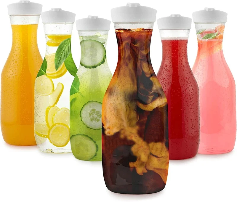 1500ml Juice Bottle, Milk Bottle, 50 oz Sealed Lid Cold Water Bottle, Plastic Jug, Beverage Bottle, Coffee Cold Brew Pot