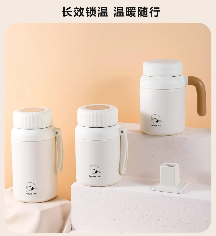 Cross-border Stainless Steel Large Capacity Outdoor Sports Water Cup 316 Tea Water Separation Thermos Cup High Color Value Student Water Cup