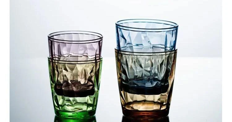 Acrylic Pc Colorful Water Cup, Juice Cup, Drink Cup, Heat-Resistant Restaurant Tea Cup, Mouthwash Cup, Plastic Beer Cup