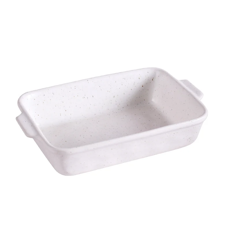 Cross-Border Scandinavian Style Kiln-Turned Baking Pan Amazon Square Steak Plate High-Value Tableware Available for Restaurants and Restaurants