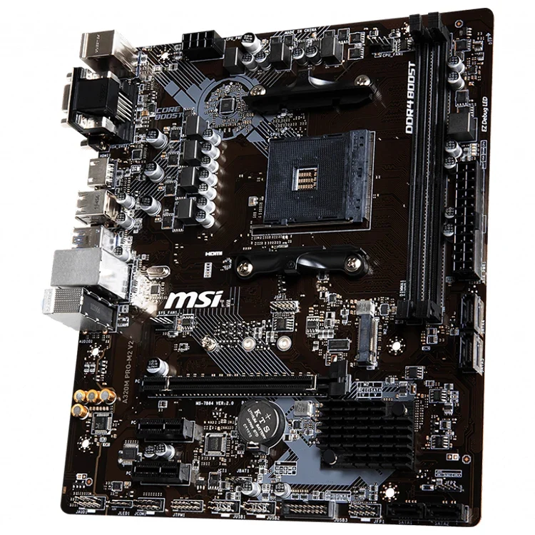 Used MSI A320M PRO-M2 V2 AMD AM4 Micro ATX Gaming Motherboard with AMD Ryzen 3 3200G CPU Combo