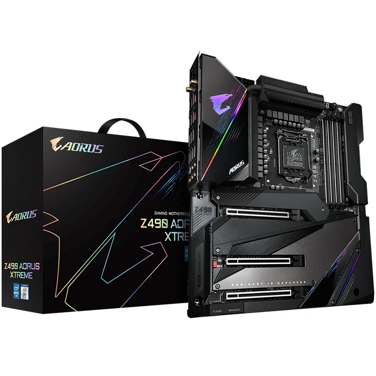 Used GIGABYTE Z490 AORUS XTREME with Intel Z490 Chipset LGA 1200 E-ATX Gaming Motherboard Support 10th Gen Intel Core Processor