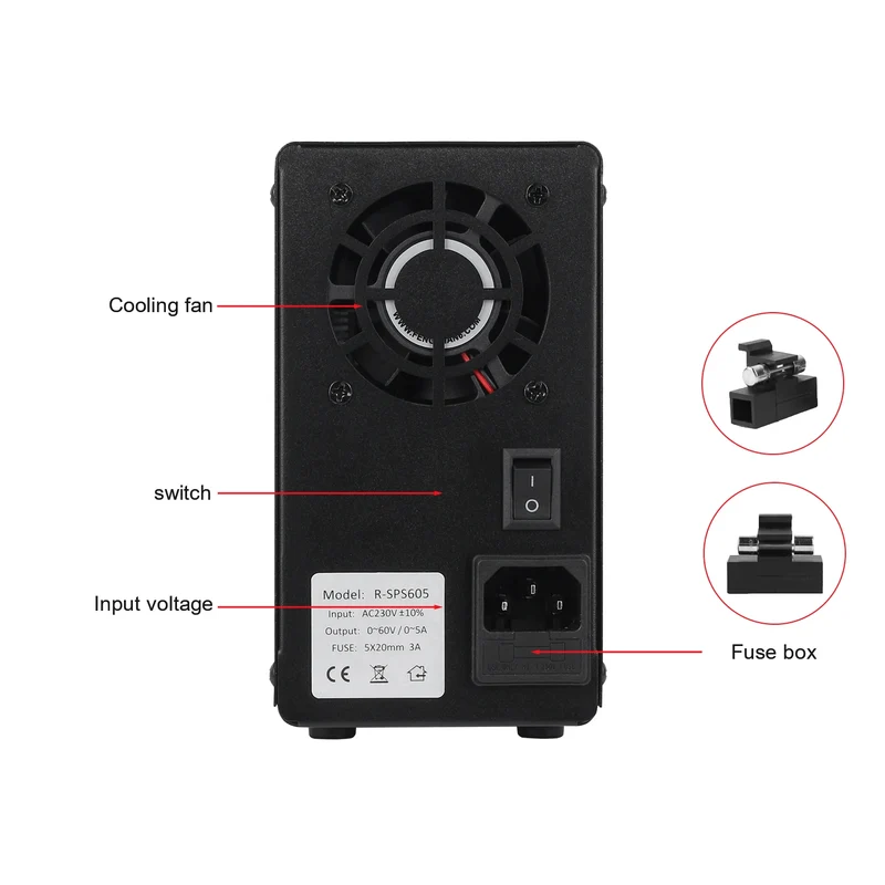 NICE-POWER SPS305 12V 24V Adjustable DC Power Supply 30V 5A Workbench Maintenance Desktop Switching Power Supply