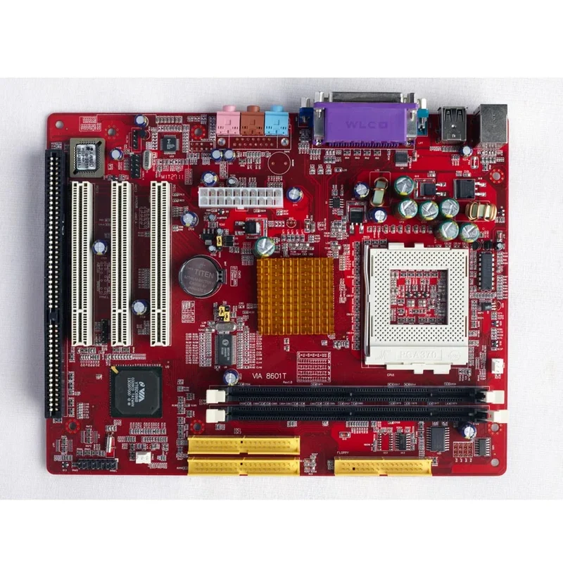 VIA 8601 ISA Slot Motherboard Socket 370 Cpu Use Win98 or Dos6.22 System Pentium 3 ,celeron 3 Cpu