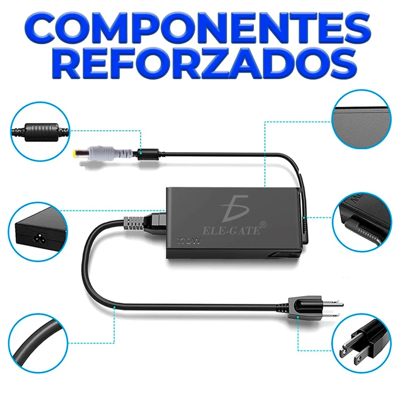 For 170W 20V 8.5A Black Laptop Charger 7.95.5mm Tip AC Adapter