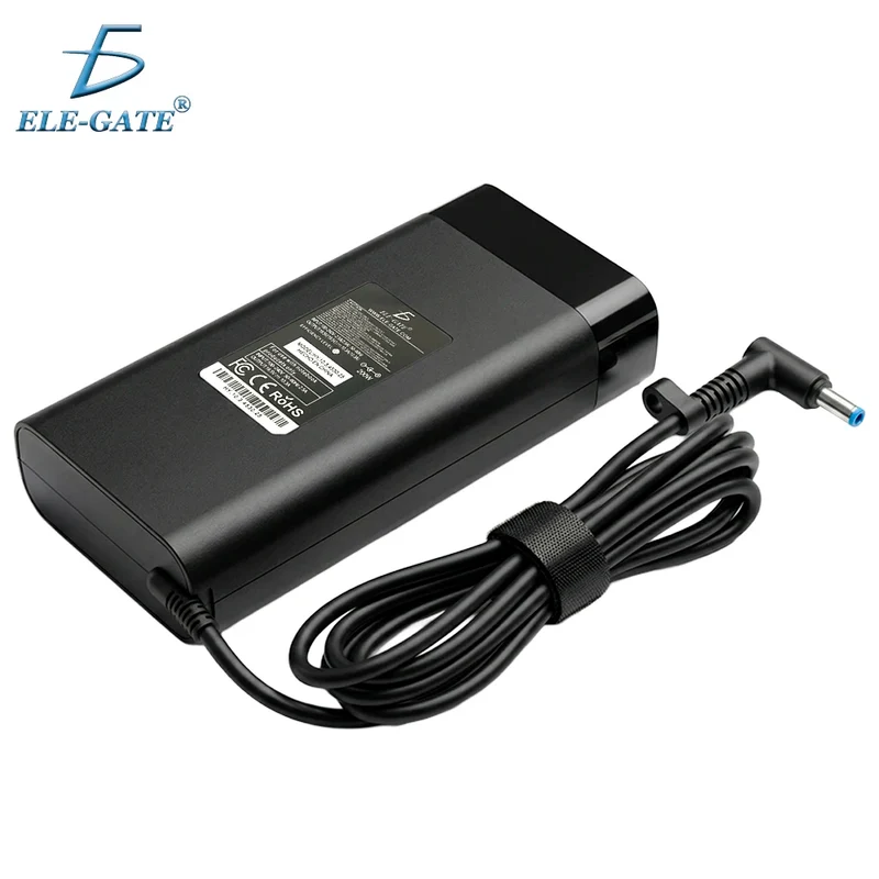 ELE-GATE for for Omen/Pavilion/ZBook Fury Compatible 200W Laptop Charger 2.5mm Tip Adapter 65W-90W Power Supply Black