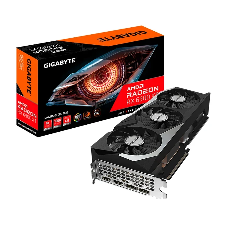 GIGABYTE AMD Radeon RX 6900 XT GAMING OC 16GB Used Graphics Card with Radeon RX 6900 XT GPU and 12G Memory Video Card