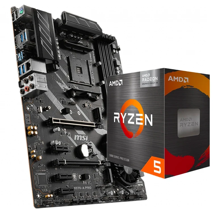 Used MSI X570-A PRO GAMING Motherboard with AMD Ryzen 5 7 5600G 5600X 5700G 5800X 5900X 5950X Desktop Processor