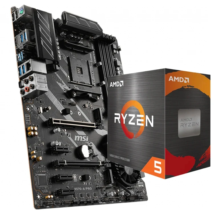 Used MSI X570-A PRO GAMING Motherboard with AMD Ryzen 5 7 5600G 5600X 5700G 5800X 5900X 5950X Desktop Processor