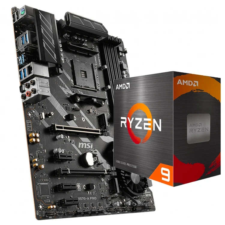 Used MSI X570-A PRO GAMING Motherboard with AMD Ryzen 5 7 5600G 5600X 5700G 5800X 5900X 5950X Desktop Processor