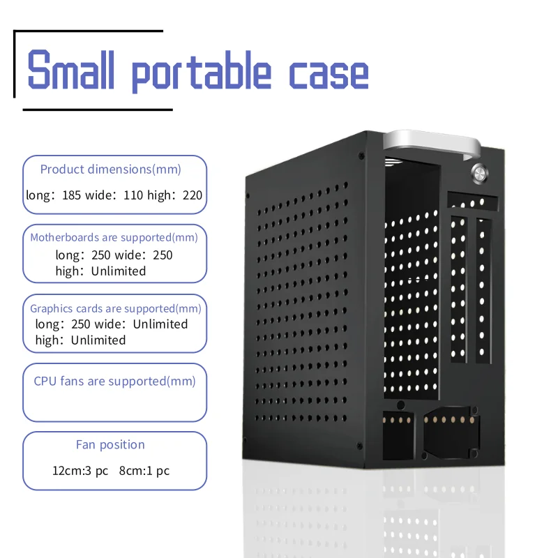 High Quality Desktop ITX Case for Home Computers Mini-ITX Form Factor Adapted to FLEX Power Supplies Most Popular Product Stock