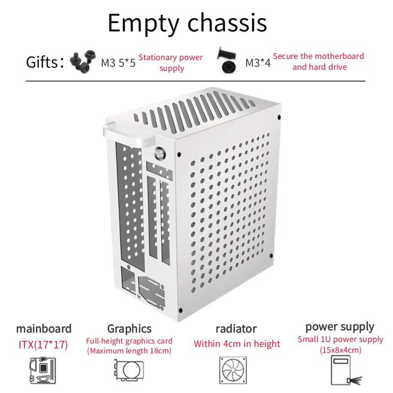 High Quality Desktop ITX Case for Home Computers Mini-ITX Form Factor Adapted to FLEX Power Supplies Most Popular Product Stock