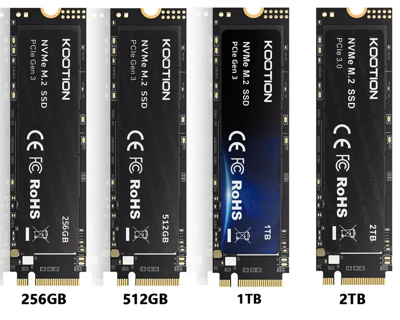 KOOTION SSD NVMe M.2 2280 2TB 1TB 512GB 256GB Internal Solid State Hard Disk PCIe 3.0x4 Gen3 M2 SSD Drive for PC Laptop Desktop