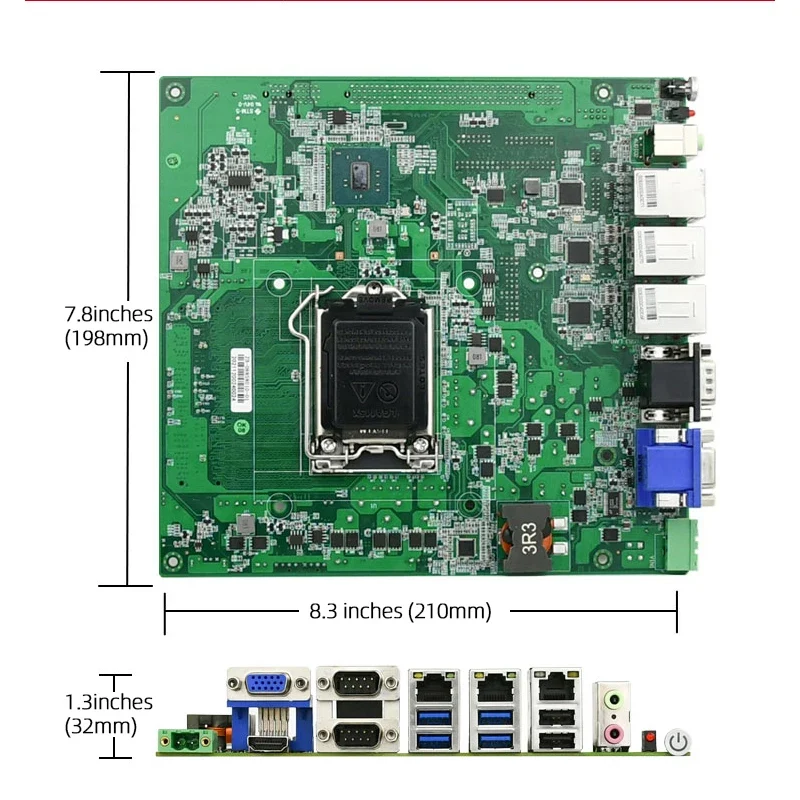 New Mini ITX Motherboard LGA1151 Intel H110 Chip 6th/7th Gen DDR4 Double Channel 32GB Server Industrial X86 Motherboard
