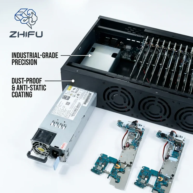 Professional P30 Phone Farm Box 4U Rackmount Server Chassis Metal ATX Power Supply 20/30 Ports USB 2.0 Hub App Testing with Fan