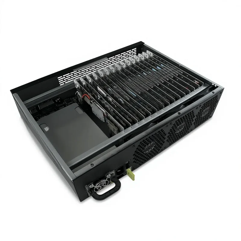 Professional P30 Phone Farm Box 4U Rackmount Server Chassis Metal ATX Power Supply 20/30 Ports USB 2.0 Hub App Testing with Fan