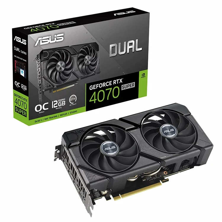 Used ASUS ROG Strix GeForce RTX 4070 SUPER 12GB GDDR6X OC Edition Gaming Graphics Card with AI Design Intelligent Learning GPU