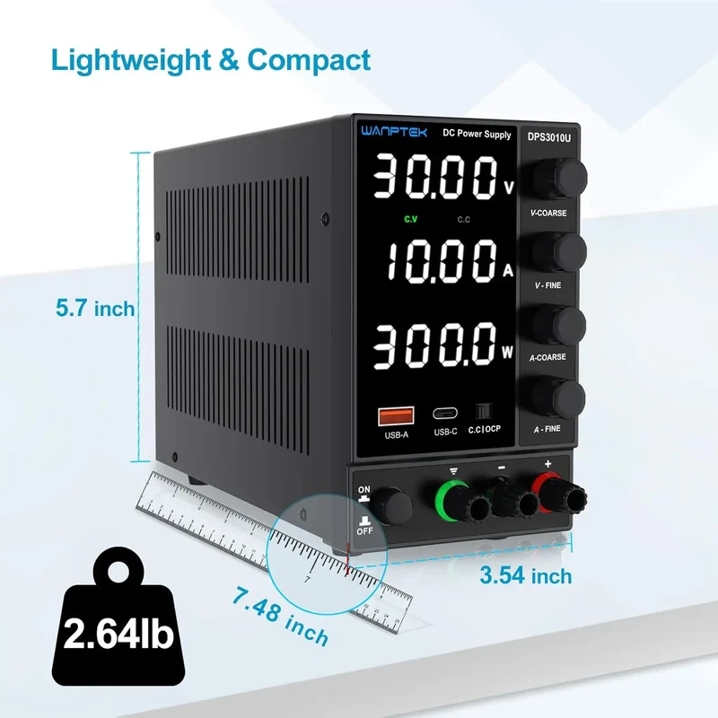 WANPTEK Adjustable Stable Voltage DC Power Supply 30V10A Mobile Maintenance Power Supply Battery Charging Switch Power Supply