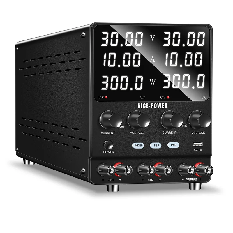 NICE POWER SPS3010-2KD Switch Dual DC Regulated Power Supply 30V 60V 10A 20A LED Adjustable Double Channel Bench Power Source