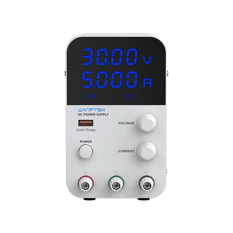WANPTEK 30V 5A BENCH DC ADJUSTABLE POWER SUPPLY, DC POWER, REPAIR, LAB, DESIGN, SCHOOLS, ELECTROPLATE, TEST, CHARGE, GPS305D